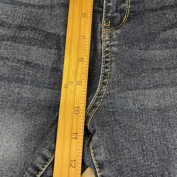 Threads & Others Jeans Women 15/32 Skinny Mid Rise Distressed Blue Raw Hem Denim - Picture 8 of 8